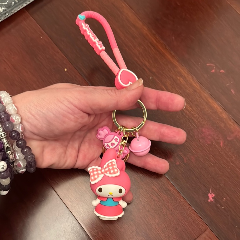 Pink My Melody whimsical keychain 💖